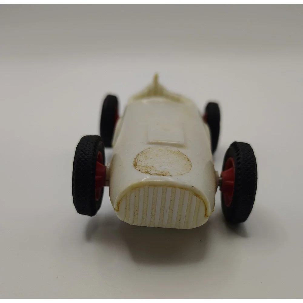 Vintage Eldon Indy Slot Cream‎ Colored Friction Powered Race Car Toy